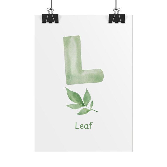 Whimsical Alphabet Leaf Art for Botanical Style: Perfect Gifts for Plant Enthusiasts, Teachers & Nursery Decor