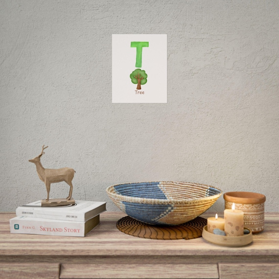 Nature-Inspired Alphabet Tree Poster - Ideal for Classrooms and Children's Rooms