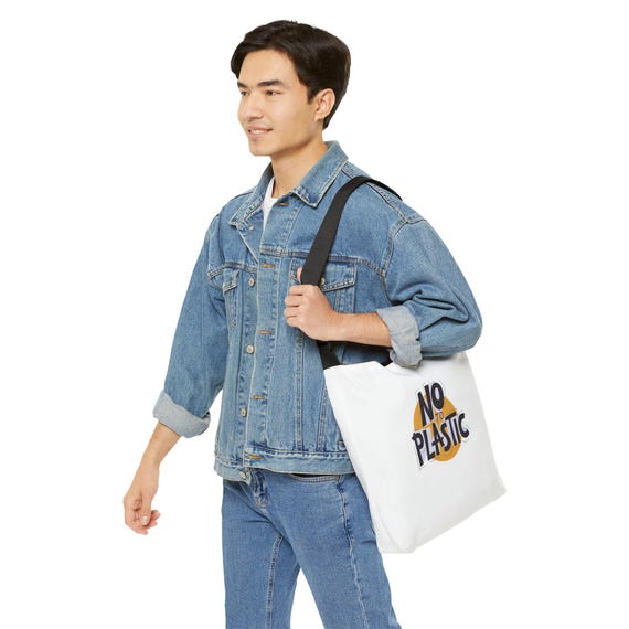Ditch Plastic with Our Versatile Tote Bag - Adjustable Straps, Sustainable Shopping Solution