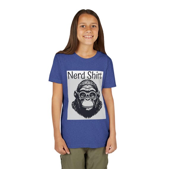 Adorable Nerdy Shirt for Kids - Ideal Gift for Tiny Tech Enthusiasts and Animal Lovers