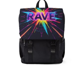 Vibrant Unisex Rave Backpack - Stand Out at Festivals and Music Events!