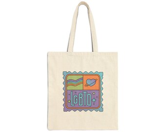 Celebrate Pride with this Vibrant Cotton Tote - Fun Design for Eco-Friendly Shopping