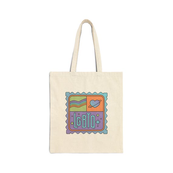 Celebrate Pride with this Vibrant Cotton Tote - Fun Design for Eco-Friendly Shopping