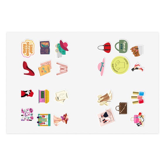 Chic Sticker Set for Fashion Lovers: Planner, Crafting, Journal & Scrapbook