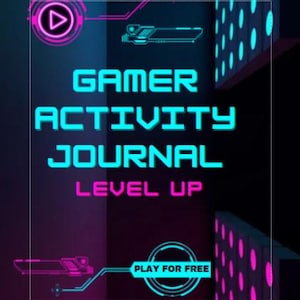 Gamer Activity Journal for Kids Printable Video Game Tracker, Wide Ruled Writing Journal,110 Pages, PDF Download