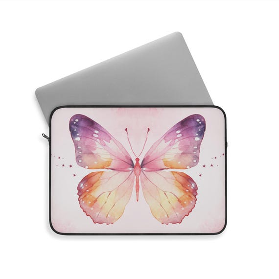 Feminine Butterfly Design Laptop Sleeve - Stand out in Style!