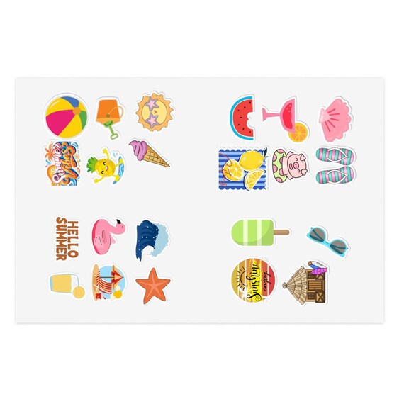 Get Creative with These Festive Summer Stickers - Perfect for Kids & Adults!