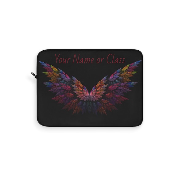 Custom Laptop Sleeve with Vibrant Wings for a Personal Touch!