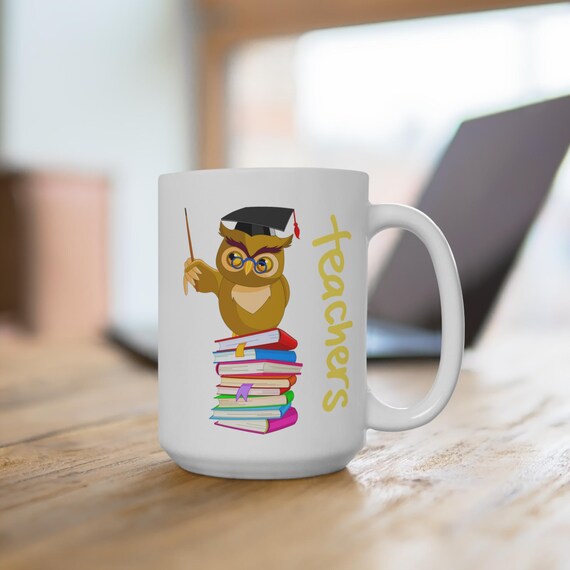 Ceramic Owl Mug for Teachers - Add Some Fun to Your Coffee Breaks with this Cute Teachers Gift!