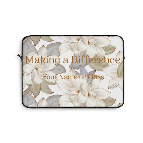 Bloom with Confidence: Empowering Custom Floral Laptop Sleeve for a Thoughtful Gift