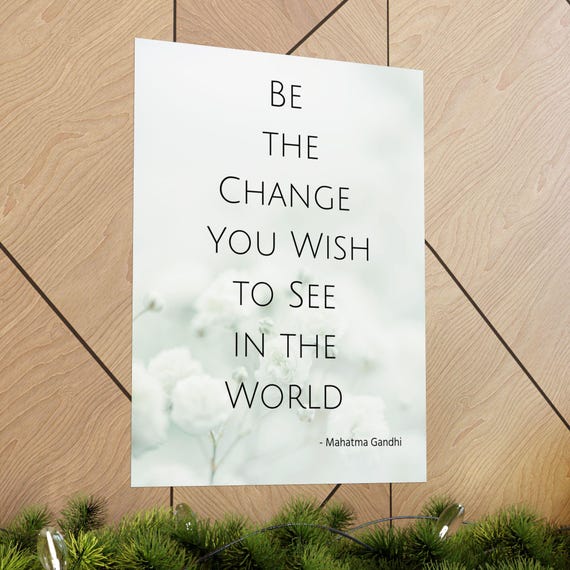 Find Daily Inspiration with Gandhi Quote Prints - Stylish Vertical Posters, Motivational Wall Art, Ideal Gift for Coworkers