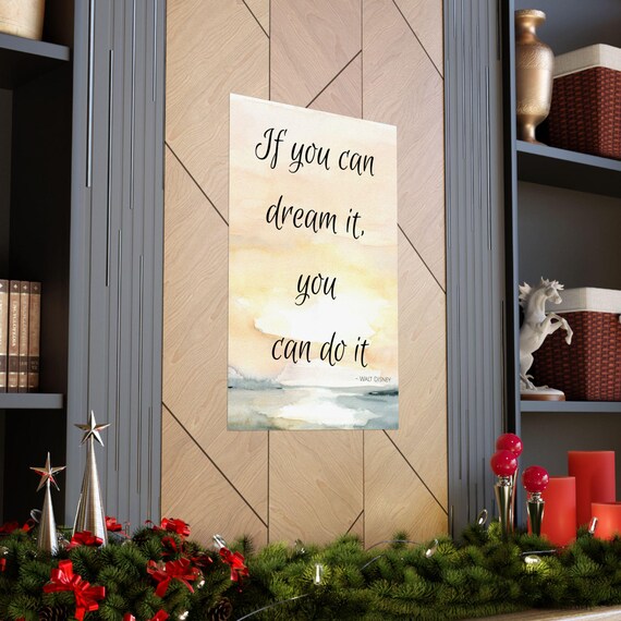 Dream Big with Inspirational Matte Vertical Posters - Motivational Art for Classroom or Home Decor and Gift Giving