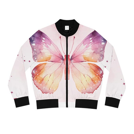 Make a Statement with this Trendy Butterfly Bomber Jacket