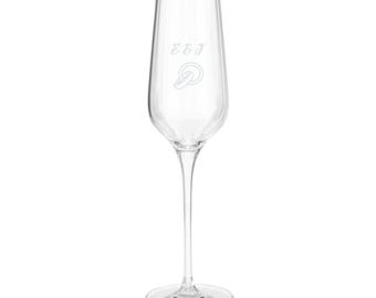 Premium The Architect Champagne Flute | Engraved Wedding Glass | Initial Champagne Flute | Bride Gift | Wedding Keepsake
