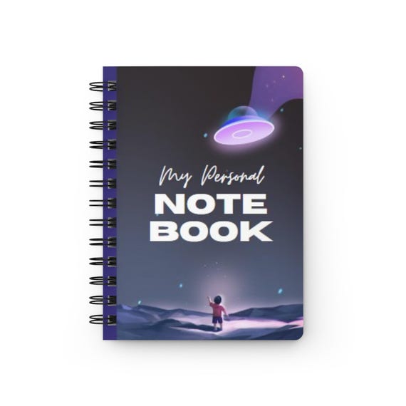 Unique Gift for Space Enthusiasts - Spiral Notebook with UFO Themes & Cosmic Inspiration