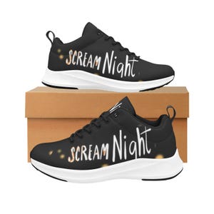 Scream Night Horror Shoes | Spooky Ghostface High Tops | Scary Movie Footwear | Custom Goth Shoes