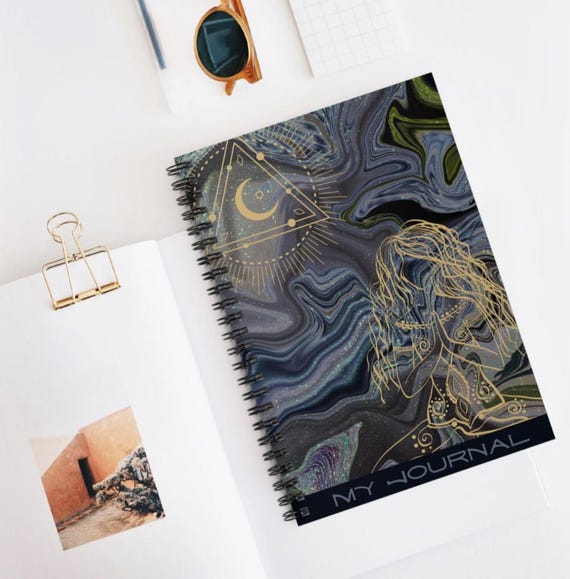 Sacred Spiral Notebook - Write Your Truth, Manifest Intentions, Mindful Journaling, Inspirational Gift