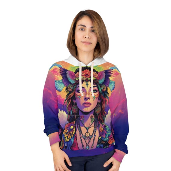 Unique Artistic Hoodie for the Modern Bohemian, Festive Wear, Thoughtful Gift Idea