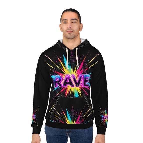 Colorful Graphic Hoodie for Music Events - Stand Out in the Crowd, Stay Stylish and Comfy