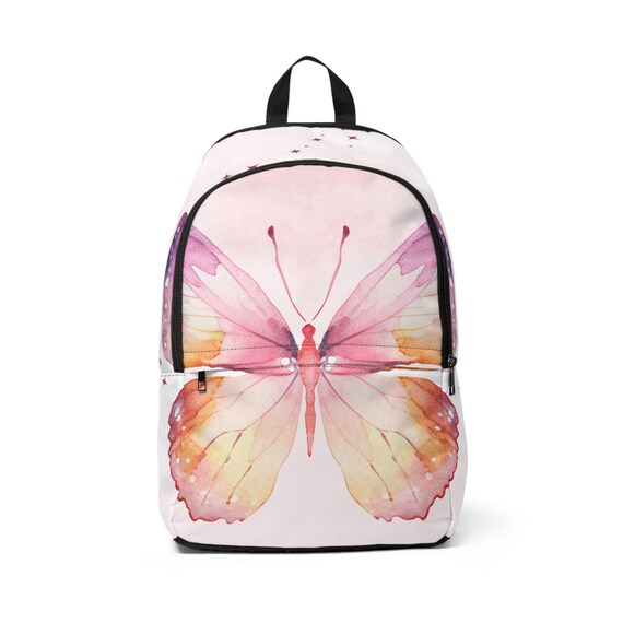 Charming Butterfly Design Backpack - Back-to-School Essential