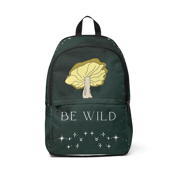Custom 'Be Wild' Mushroom Backpack - Perfect Gift for the Free Spirited