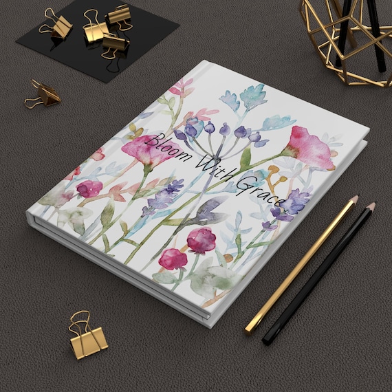 Blooming Inspiration: Floral Hardcover Journal for Her, Gratitude & Travel Companion