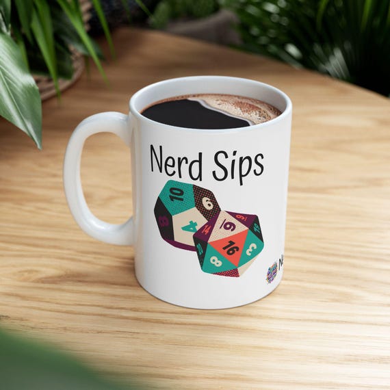 Funny Dice Coffee Cup for Geeks and Gamers - Stand Out with Unique Ceramic Drinkware