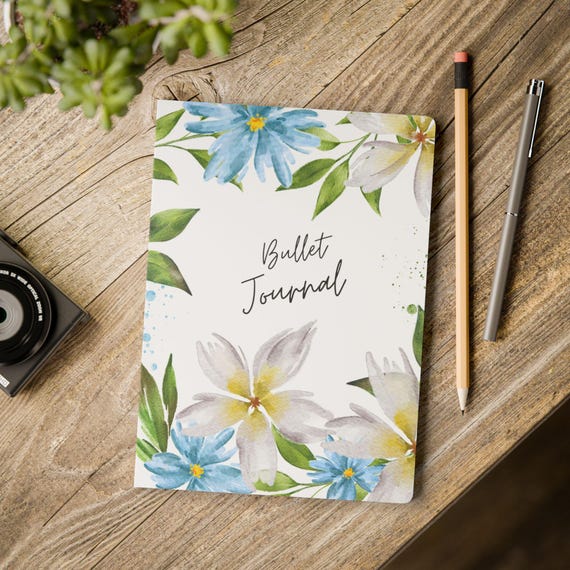 Unique Gift for Writers - Floral Bullet Journal for Note Taking and Planning Perfection