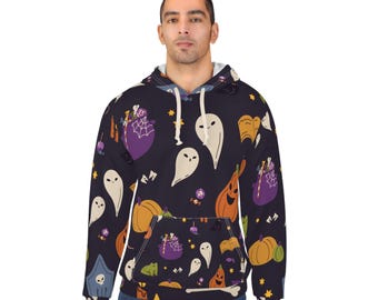Sudadera unisex con capucha de fantasmas de Halloween, sudadera acogedora y espeluznante, ropa de otoño, regalo para niños y adultos, básicos de armario de otoño