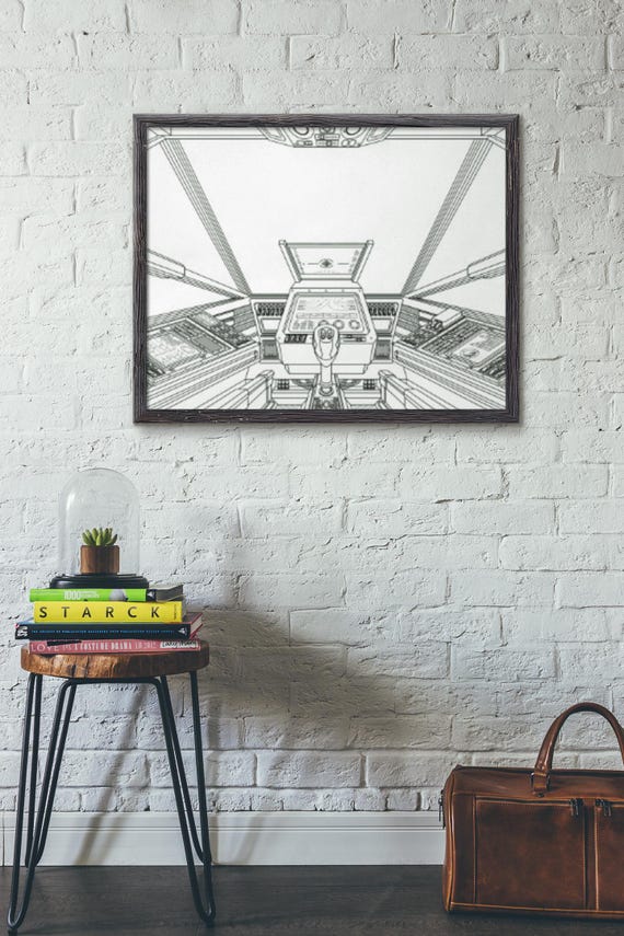 Sci-Fi Cockpit Wall Art: A Playful Pop of Futurism for Gamers and Space Enthusiasts