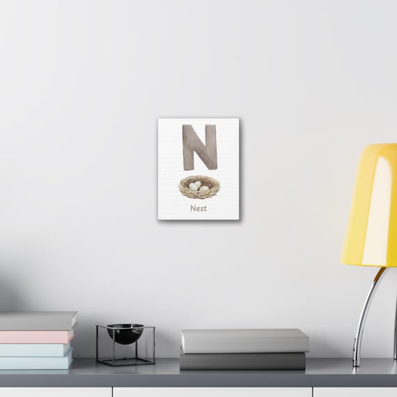 Adorable Alphabet Art for Classroom or Nursery Decor - Personalized Canvas Print for Kids
