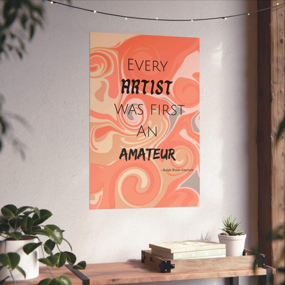 Motivational Art Prints for Artists: Vertical Wall Decor with Positive Messages