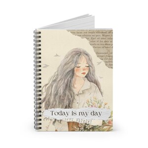 Cuaderno espiral inspirador: ¡Hoy es tu día! - Regalo de artista imagen 1