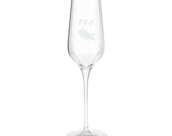 Premium Lavender Dream Champagne Flute | Engraved Wedding Glass | Custom Initial Champagne Flute | Bride Gift | Wedding Keepsake