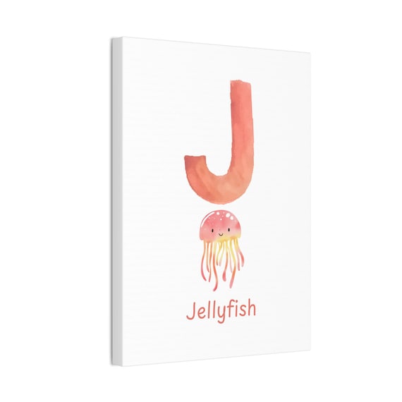Underwater Wonders: Eye-catching Jellyfish Alphabet Wall Art for Ocean Lovers and Children's Spaces at home or in class