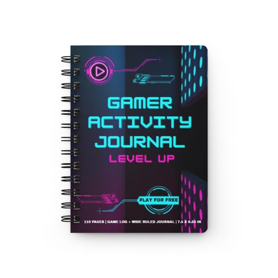Game On with Style: Gamer's Notebook, Spiral Bound Gaming Log, Ideal Gaming Gift for Players