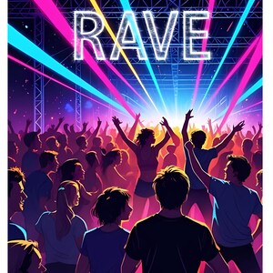 RAVE On - Neon Writing Pad for Bright Ideas - Colorful Planner and Rave Diary image 6