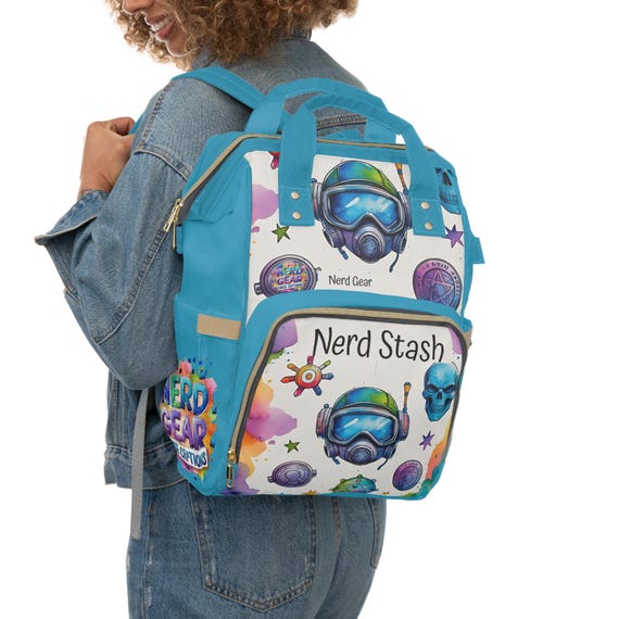 Vibrant Nerd Chic Bag - Ideal Kids' Travel Partner, Practical Diaper Bag, Unique Gift for New Parents