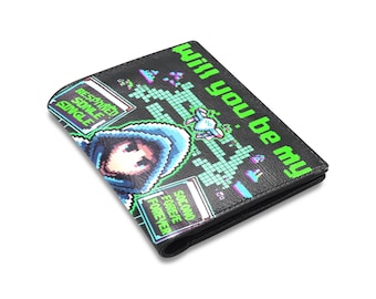 Gamer Wallet - Retro Pixel Art, Valentine's Day Gift