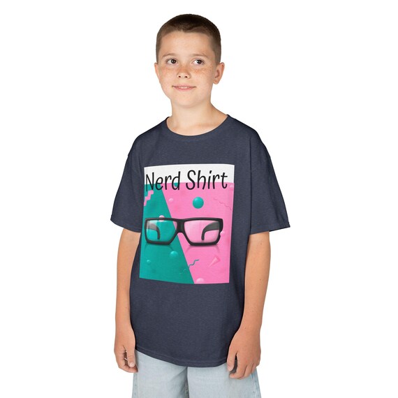 Nerdy Kids Tee - Fun Cotton T-Shirt for Young Geeks, Perfect for Birthdays, School Events, or Everyday Wear