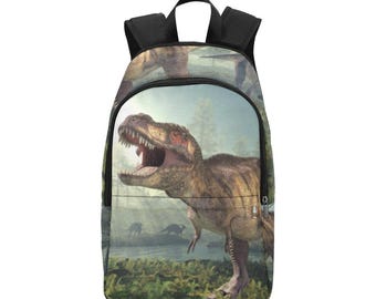 Realistic T-Rex Dinosaur Backpack | Prehistoric Jurassic Art School Bag | Roaring Dino Backpack for Students
