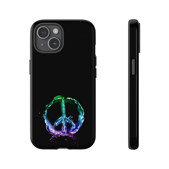 Tough Phone Case with Peace Sign Design - Perfect Eco-Friendly Gift for Style Savvy Individuals