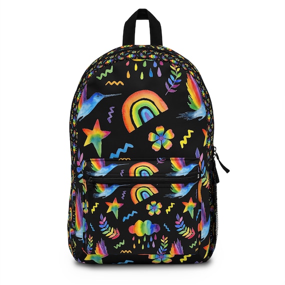 Colorful Boho Backpack, Ideal for Students and Travelers, Fun Gifts for Back to School, Festivals, and Everyday Adventures