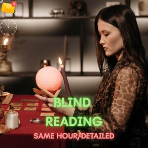 Blinde tarotlezen Gedetailleerde blinde tarotlezen, tarotlezen op hetzelfde uur, Blind lezen zonder vragen, spirituele adviezen, gemiddeld lezen