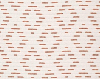Diamond Geometric Upholstery Fabric Terracotta Heavy Texture Performance  PFAS Free Bleach Cleanable Modern Contemporary Fabric Farmhouse