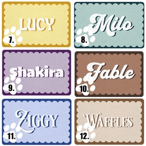 Personalized Pet Food Mat Customized Dog Feed Station Retro Cat Lovers Gift Non Slip Pet Placemat With Name image 4