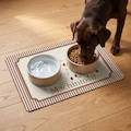 Personalized Pet Food Mat Custom Cat Feed Station Modern Dog Lovers Gift Non Slip Pet Placemat With Name Two Tone product logo