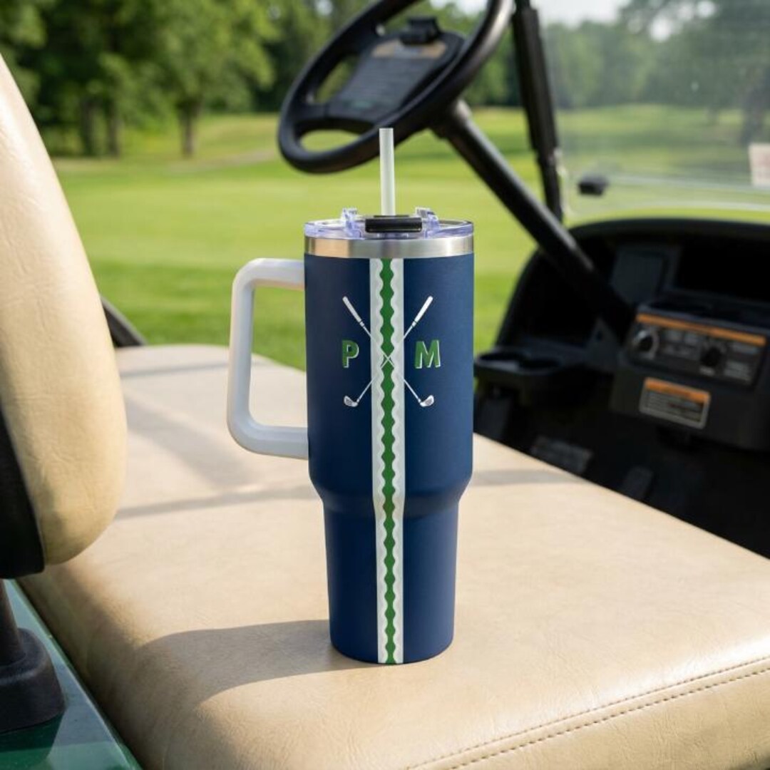 Golf R Cups Personalized Golf Cup 40oz Golf Retirement Gift Insulated Travel Cup ...