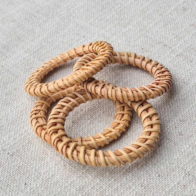 Narrow Rattan Napkin Rings
Wedding Napkin Rings
Boho Table Decor
Rattan Napkin Rings