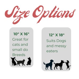 Personalized Pet Food Mat Customized Dog Feed Station Retro Cat Lovers Gift Non Slip Pet Placemat With Name image 2